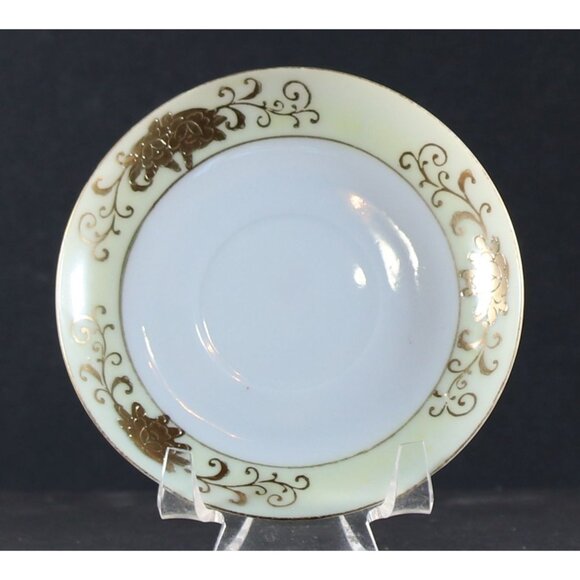 Teacup and Saucer Demitasse 1950s Japan Hand Painted 24k Gold Trim GC - Picture 8 of 12